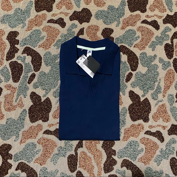 adidas Tops - Adidas Navy Short Sleeve Polo Shirt